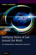 Copertina  Codifying choice of law around the world : an international comparative analysis
