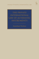 Copertina  The private international law of authentic instruments