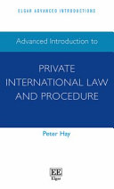 Copertina  Advanced introduction to private international law and procedure